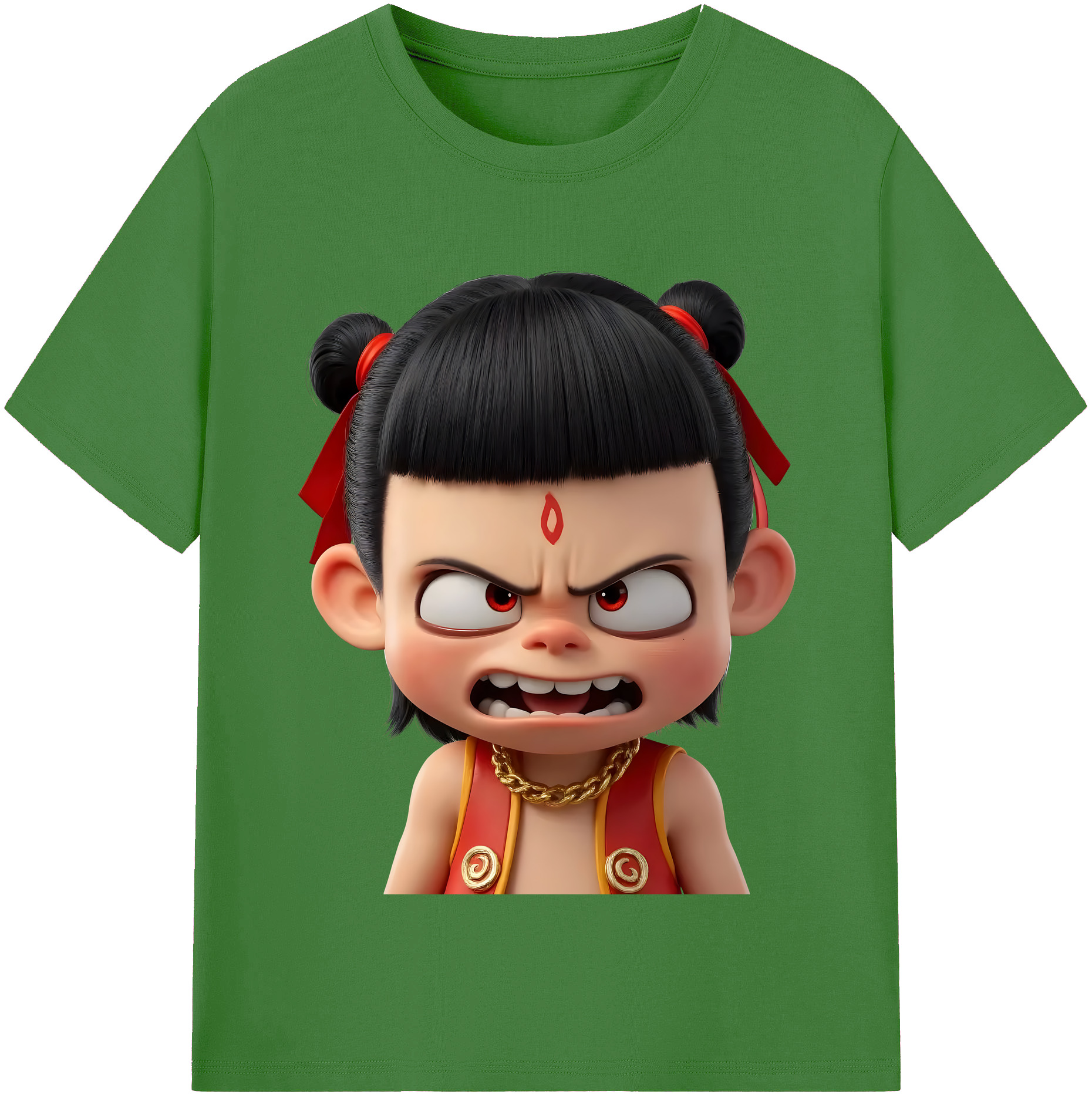（画像用） Ne Zha 2 ナタ 魔童の大暴れ レディースカジュアルプリントTシャツ（綿100％）